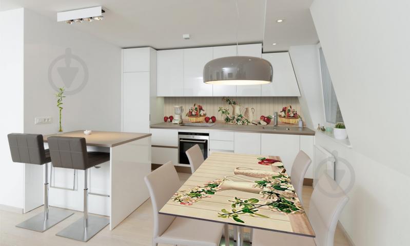 Наклейка виниловая на стол Zatarga «Яблоки и Цветы вишни» 650х1200 мм Z180821/1st