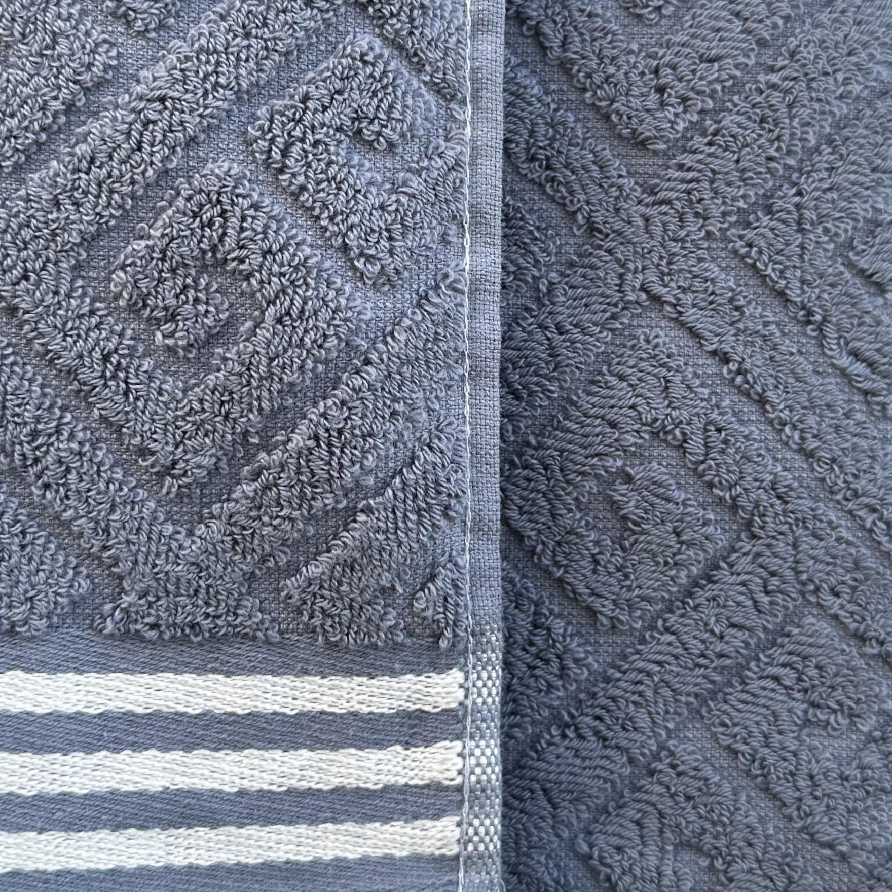 Рушник махровий Koloco 50х90 см Сталевий синій (88-261-2) - фото 3 Рушник махровий Koloco 50х90 см Сталевий синій (88-261-2) - фото 3