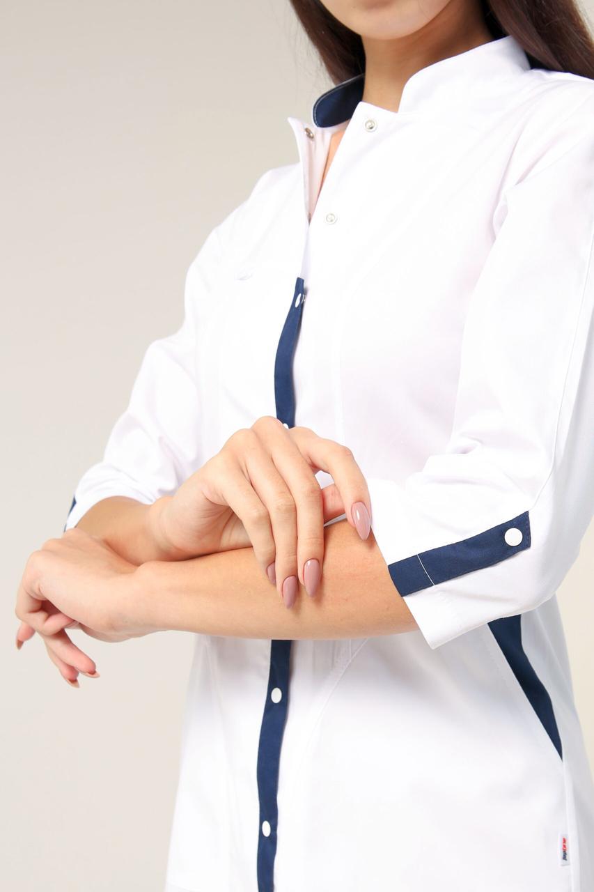 Халат TopLine Вірджинія рукD434 р. 62 Білий/Темно-синій (11934-01-10-(62) - фото 2