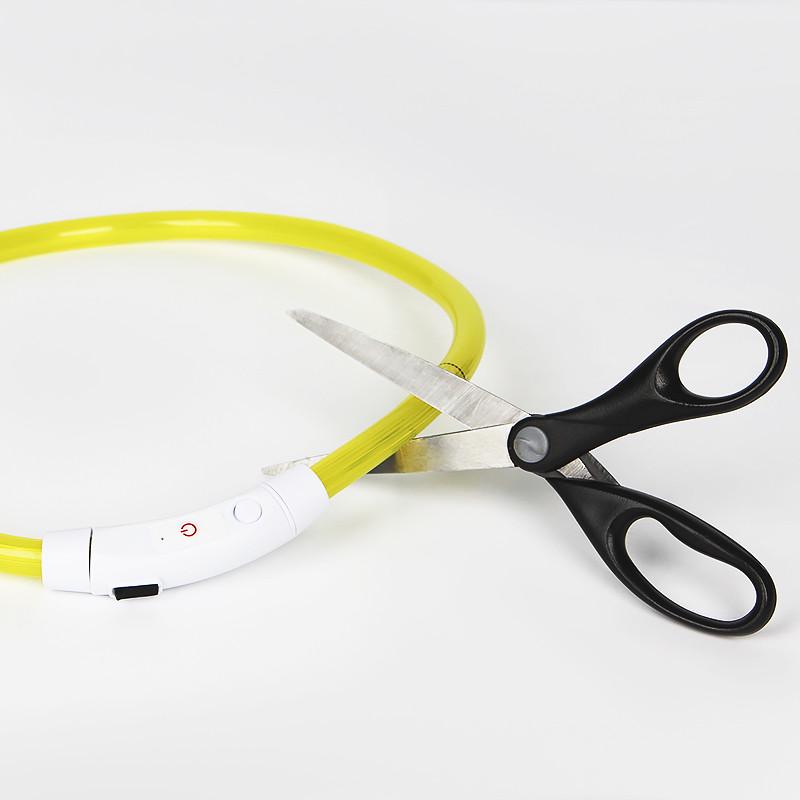 Ошейник светодиодный Lesko L-18 USB M Yellow - фото 3