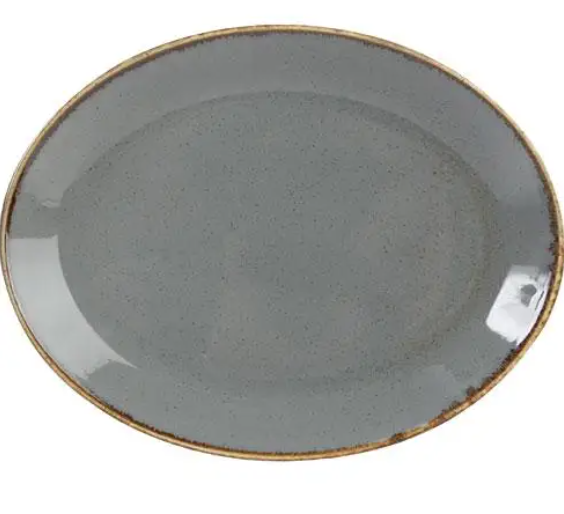 Блюдо овальне темно-серое SEASONS 24 см Блюдо овальне темно-серое SEASONS 24 см