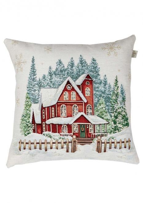Наволочка гобеленова з велюром Домівка 45х45 см (31362)