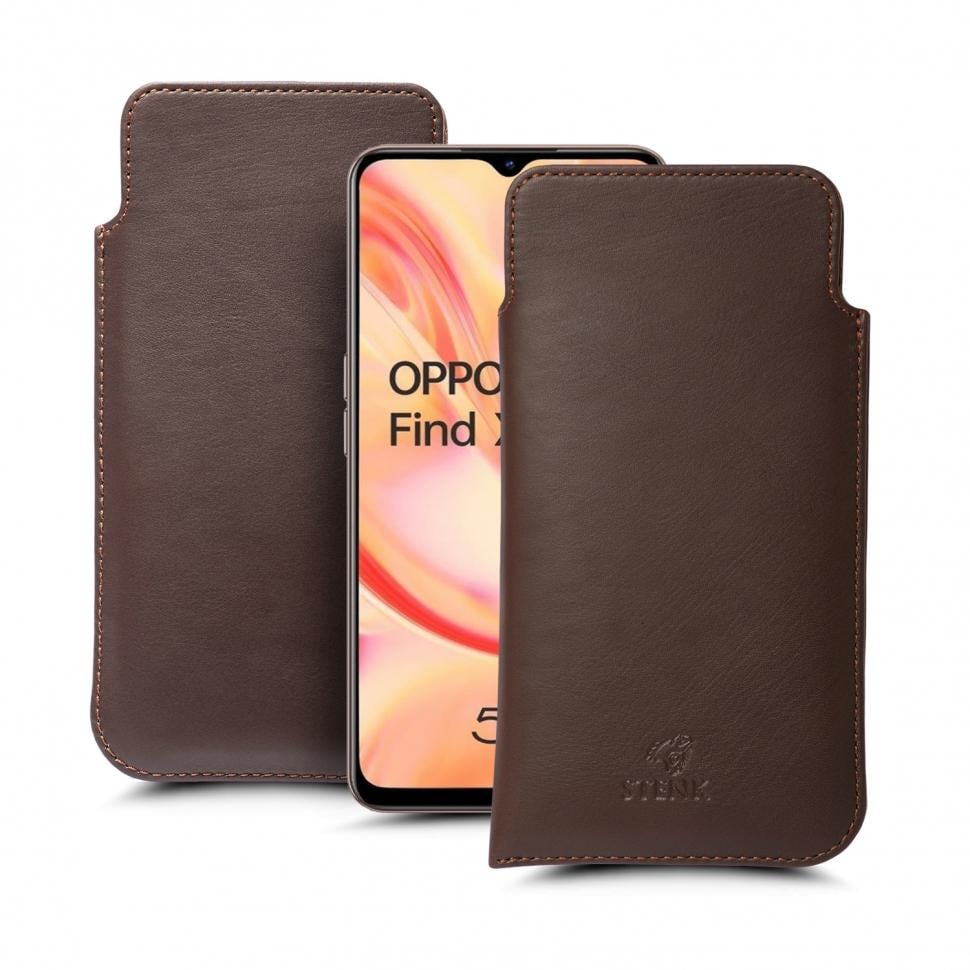 Футляр Stenk Elegance для OPPO Find X2 Lite Коричневый (67453)