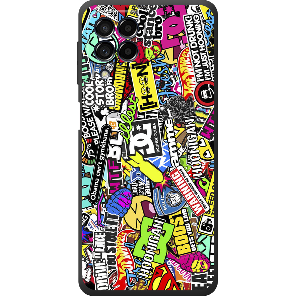 Чохол BoxFace Samsung Galaxy M53 5G (M536) Multicolored Inscriptions Чорний силікон (44473-up880-44483)
