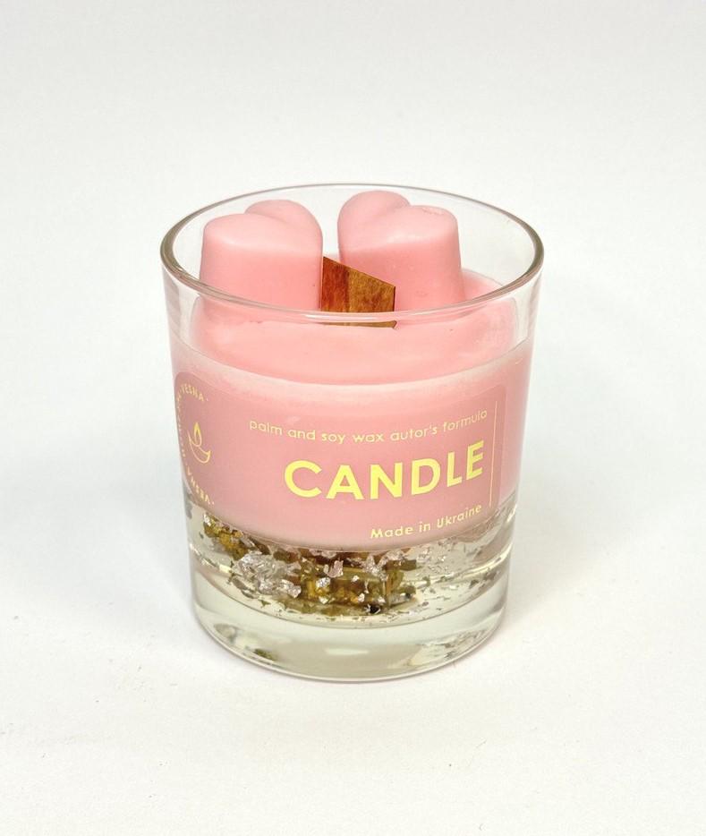 Аромасвічка Vesna Home SPA Рожеві серця 200 мл (23163634)