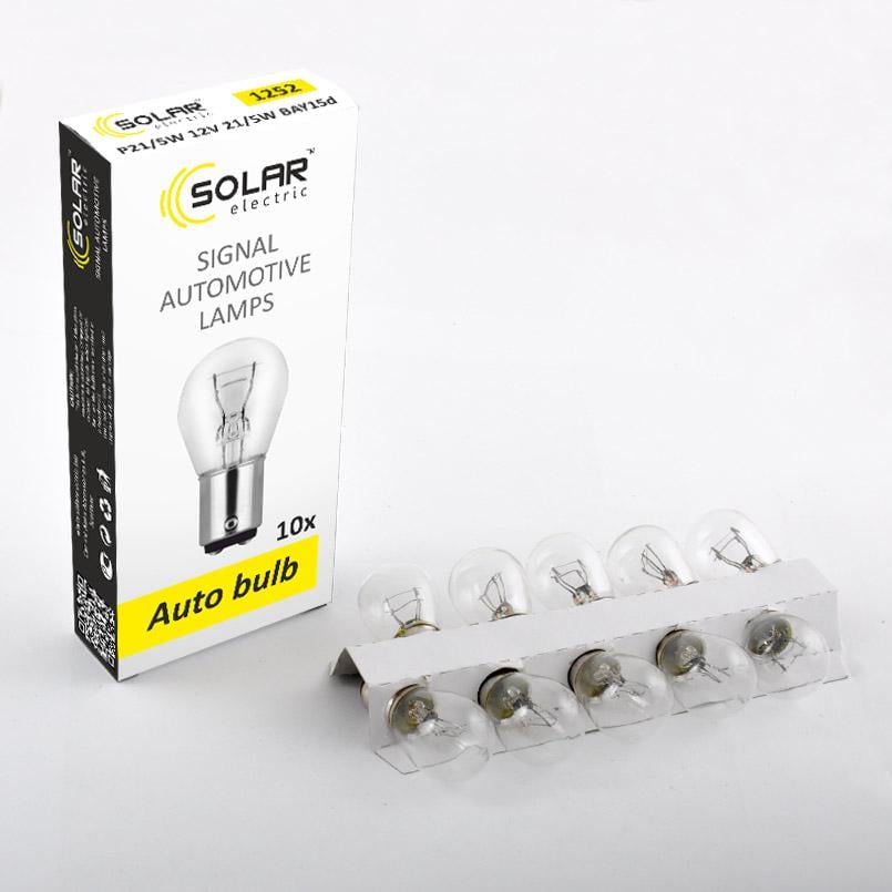 Автолампа галогенная Solar P21/5W 12V (1252)