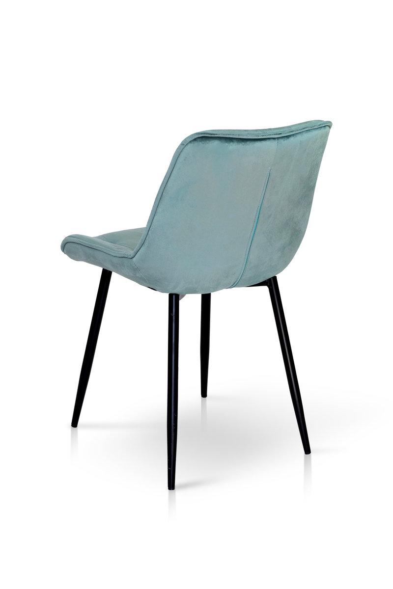 Стілець кухонний Мікс Меблі Прадо Чорний/Велюр/Аквамарин - фото 4