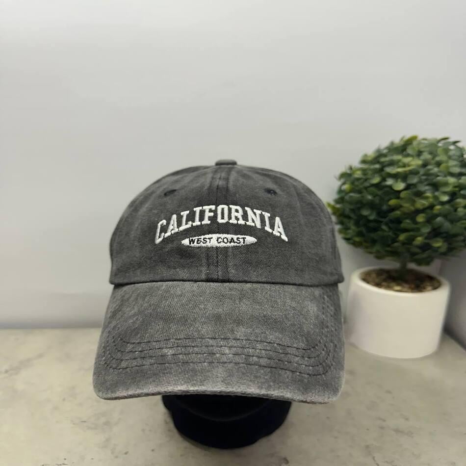 Кепка-бейсболка California на лето OS Графитовый (00198)