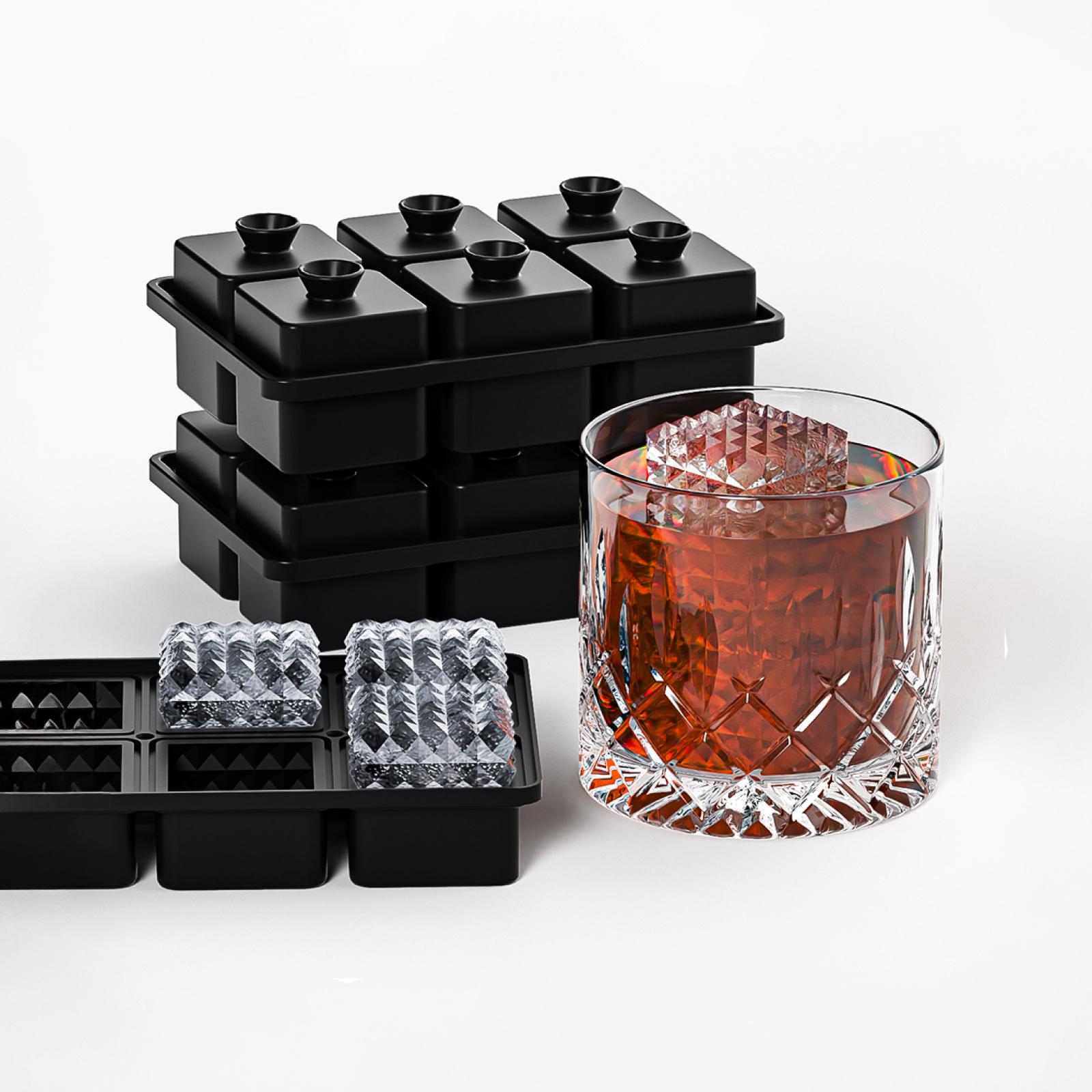 Форма для льда силиконовая Olin & Olin 6 призматических кубиков 4,5х4,5 см Черный (7959-XL-6-pc-b) - фото 5