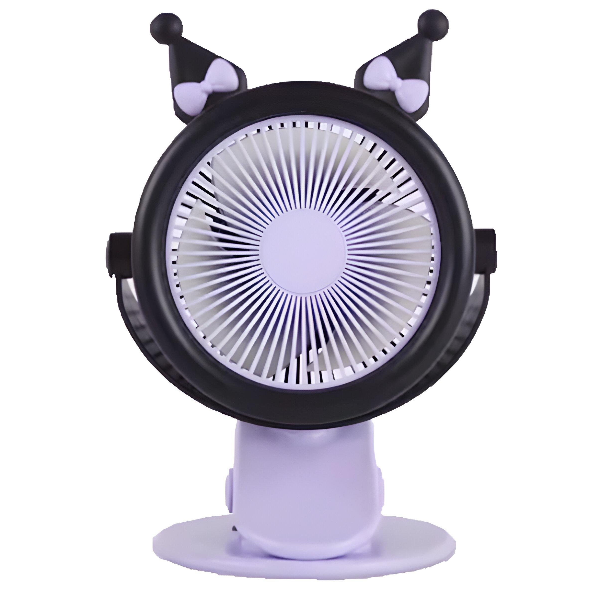 Вентилятор-USB детский настольный Kuromi Черный (FQ1539B) - фото 1 Вентилятор-USB детский настольный Kuromi Черный (FQ1539B) - фото 1