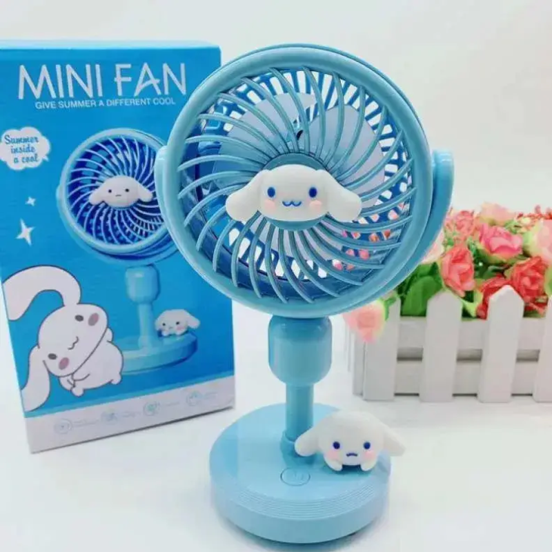 Вентилятор детский настольный мини аккумуляторный с персонажами Kurumi Melody Cinnamoroll от USB (2637012809)
