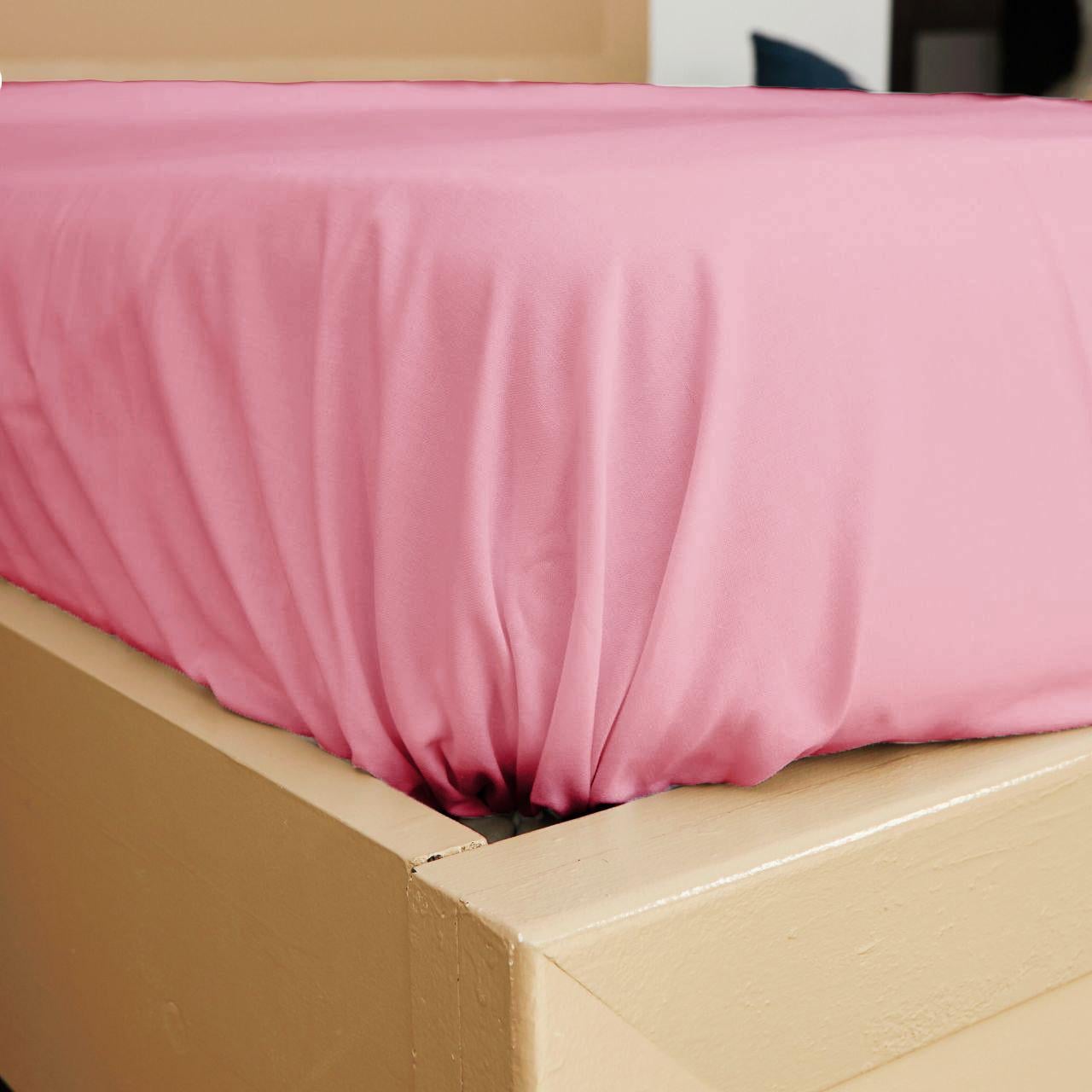 Простынь на резинке ранфорс 90х200х25 см Dry rose (8016414)