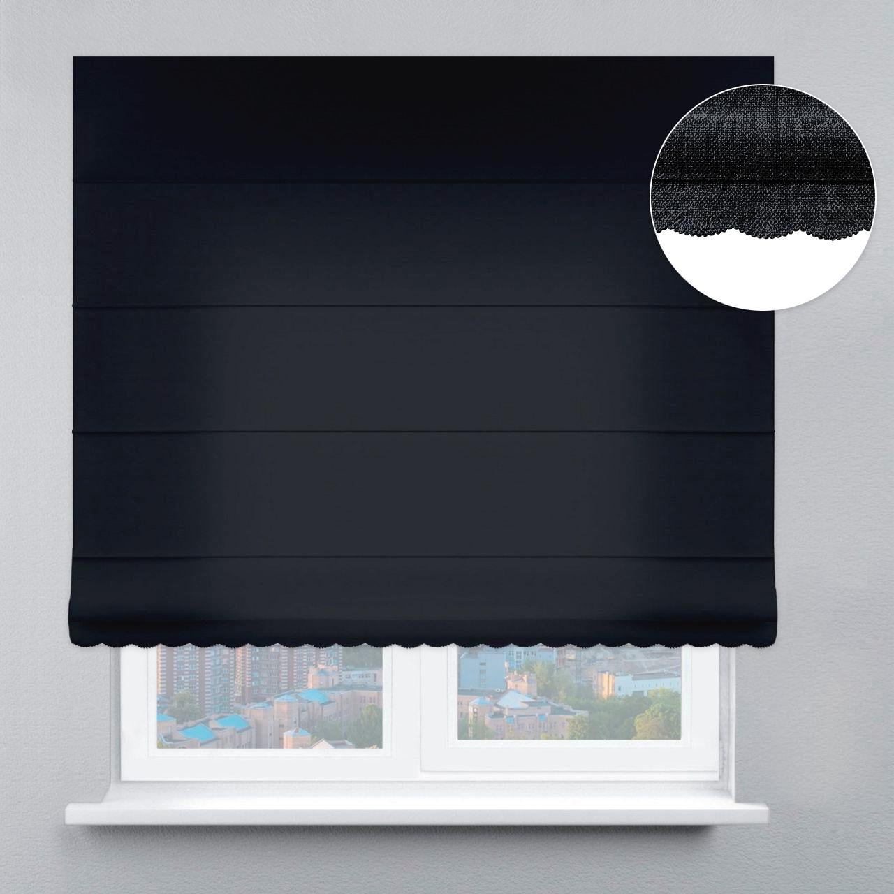 Римская штора велюр с ажуром 50х170 см Черный (12449341)