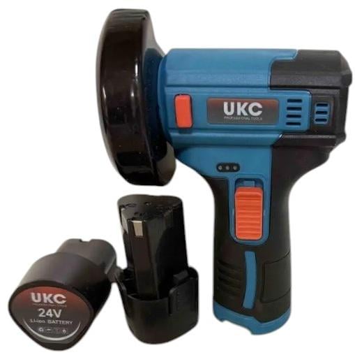 Болгарка аккумуляторная UKC мини с 2 аккумуляторами/чемоданом/диском 75 мм 24V (26593278)
