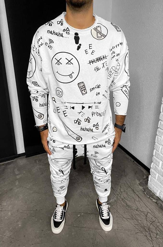 Спортивный костюм 5-381 M Белый (13857)