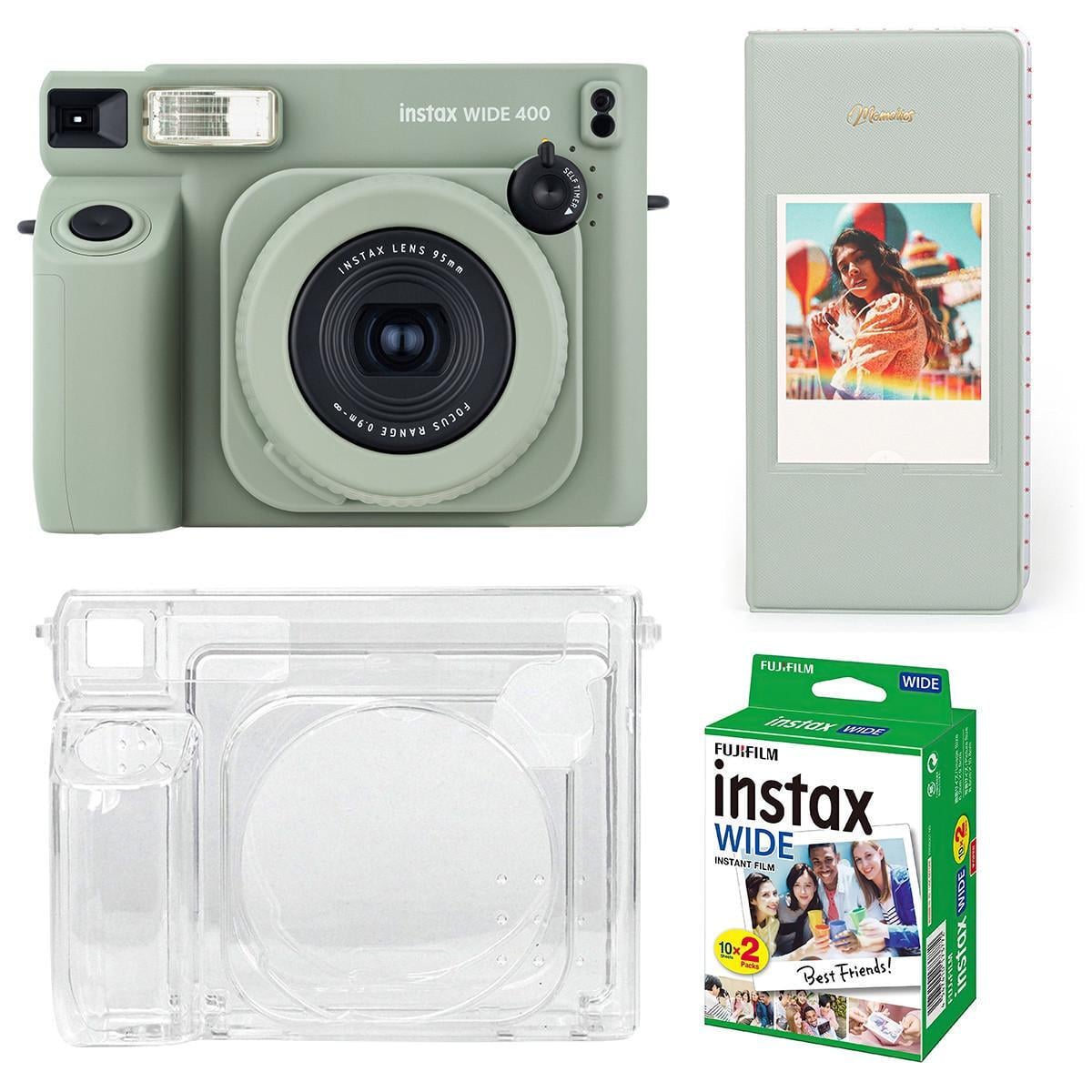 Набор камера Fujifilm Instax Wide 400 фотобумага 20 шт./чехол/фотоальбом на 64 фото Зеленый (2728000717)
