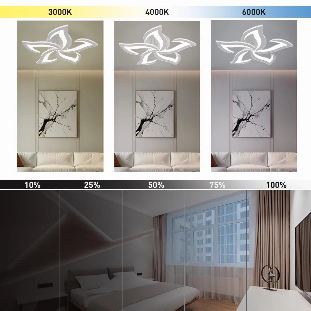 Люстра ESLLSE ELLA LED с пультом 50 Вт 5F 600x95 мм (10595) - фото 6 Люстра ESLLSE ELLA LED с пультом 50 Вт 5F 600x95 мм (10595) - фото 6