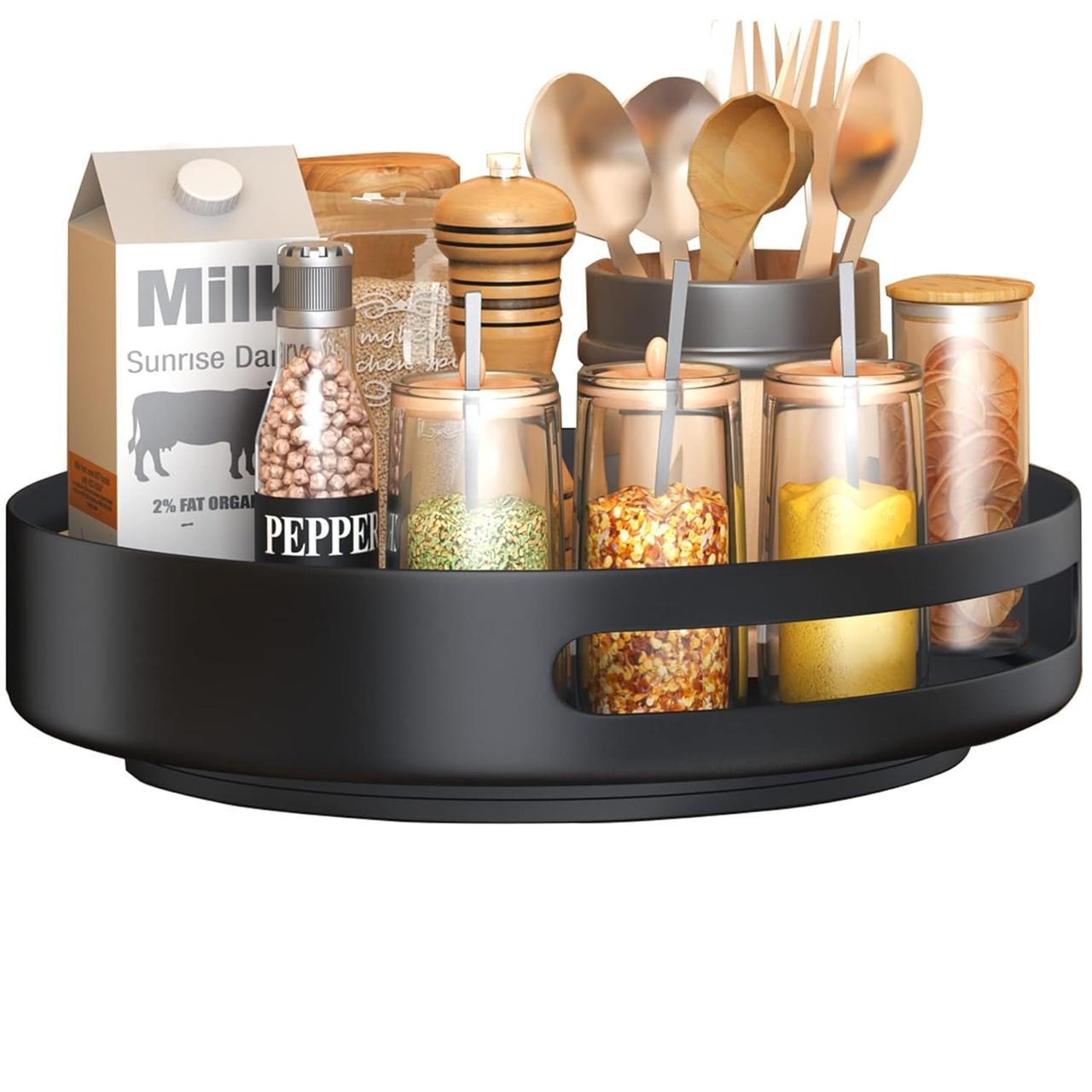 Органайзер для специй металлический поворотный 360° 25 см Черный (2417012013) - фото 2 Органайзер для специй металлический поворотный 360° 25 см Черный (2417012013) - фото 2