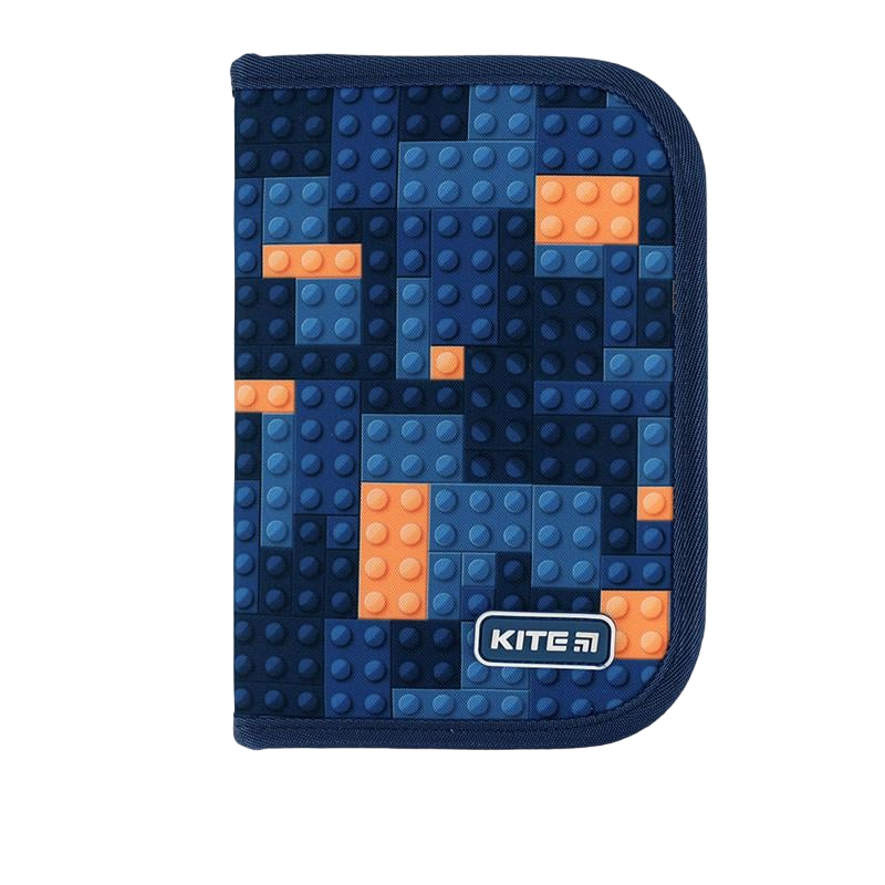 Пенал шкільний KITE Blocks K24-622-8 на 1 відділення та 2 відвороти без наповнення (67017)