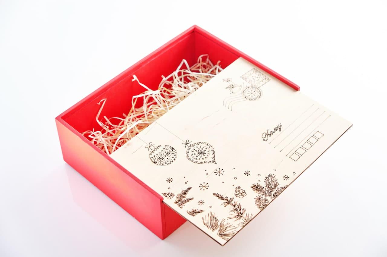 Подарункова коробка Зробив Тато Різдвяна пошта фарбована (BOX2005) - фото 2