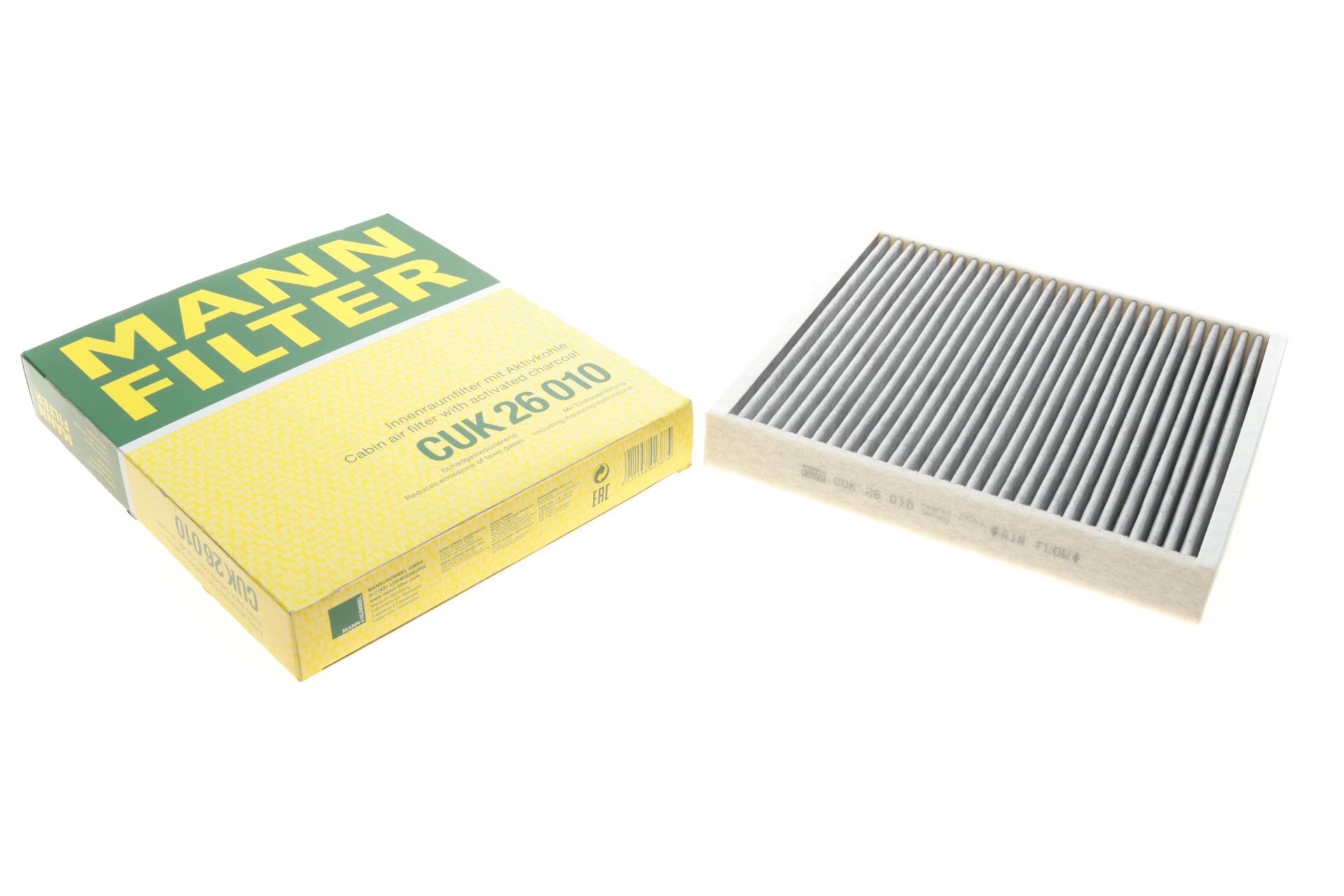 Фильтр салона Mann-Filter для Skoda Fabia/Roomster/VW Polo 99-10 угольный (CUK 26 010)
