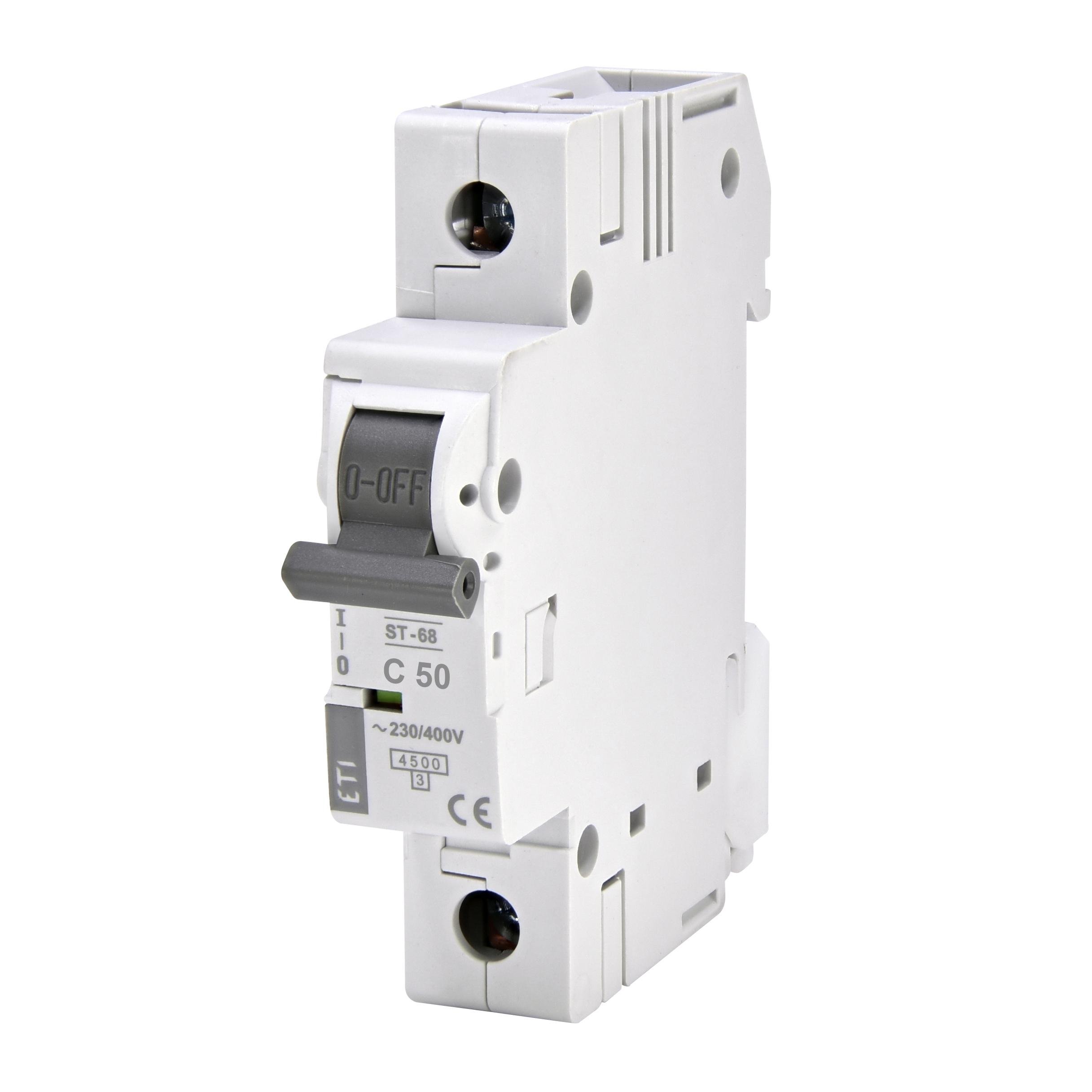 Автоматический выключатель ETI ST-68 1P 50A C 4,5 kA 2181321