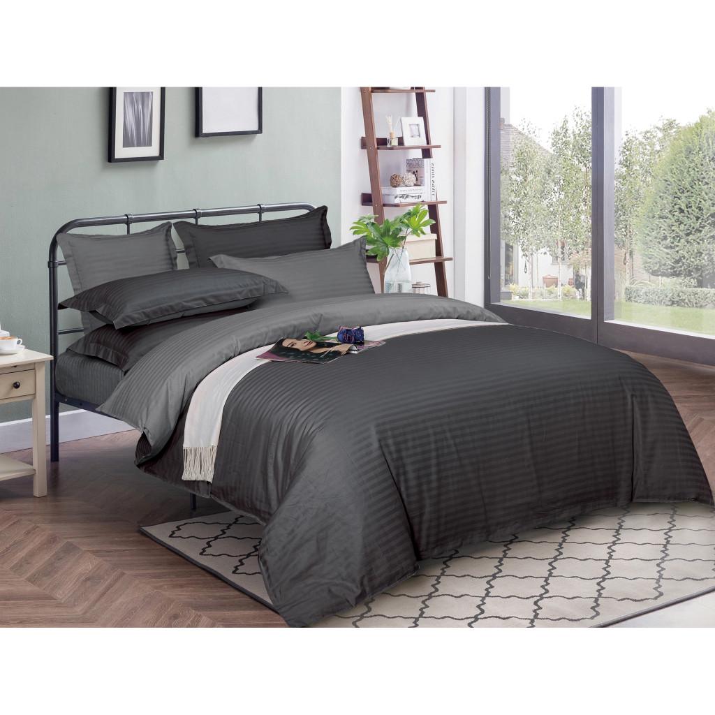 Комплект постельного белья MirSon Satin-Stripe 30-0012+30-0011 Wandy 160х220 см полуторный евро (2200005258675)