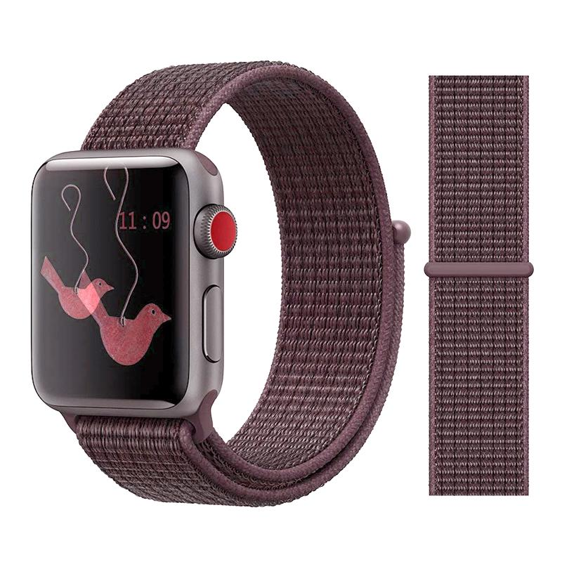 Ремешок нейлоновый Sport Loop Band для Apple Watch 38/40/41 мм Series SE/7/6/5/4/3/2/1 №31 Smokey Mauve - фото 2