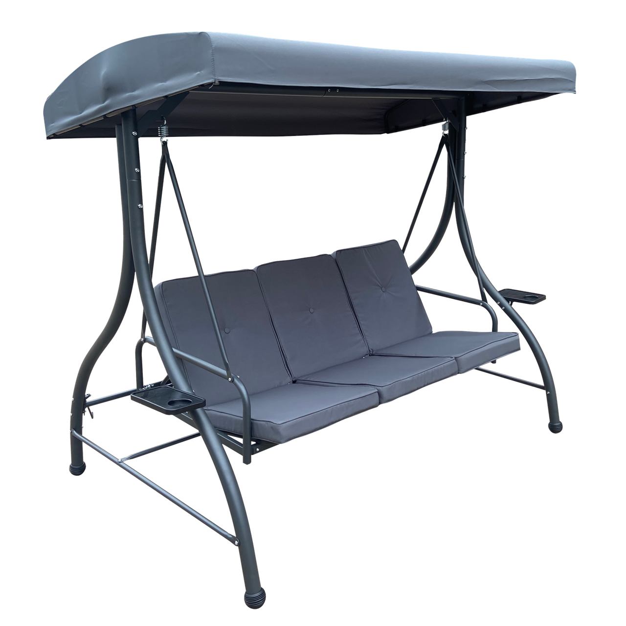 Садова гойдалка GardenLine Dera 194x120x174 см Антрацитовий (KRE3156)