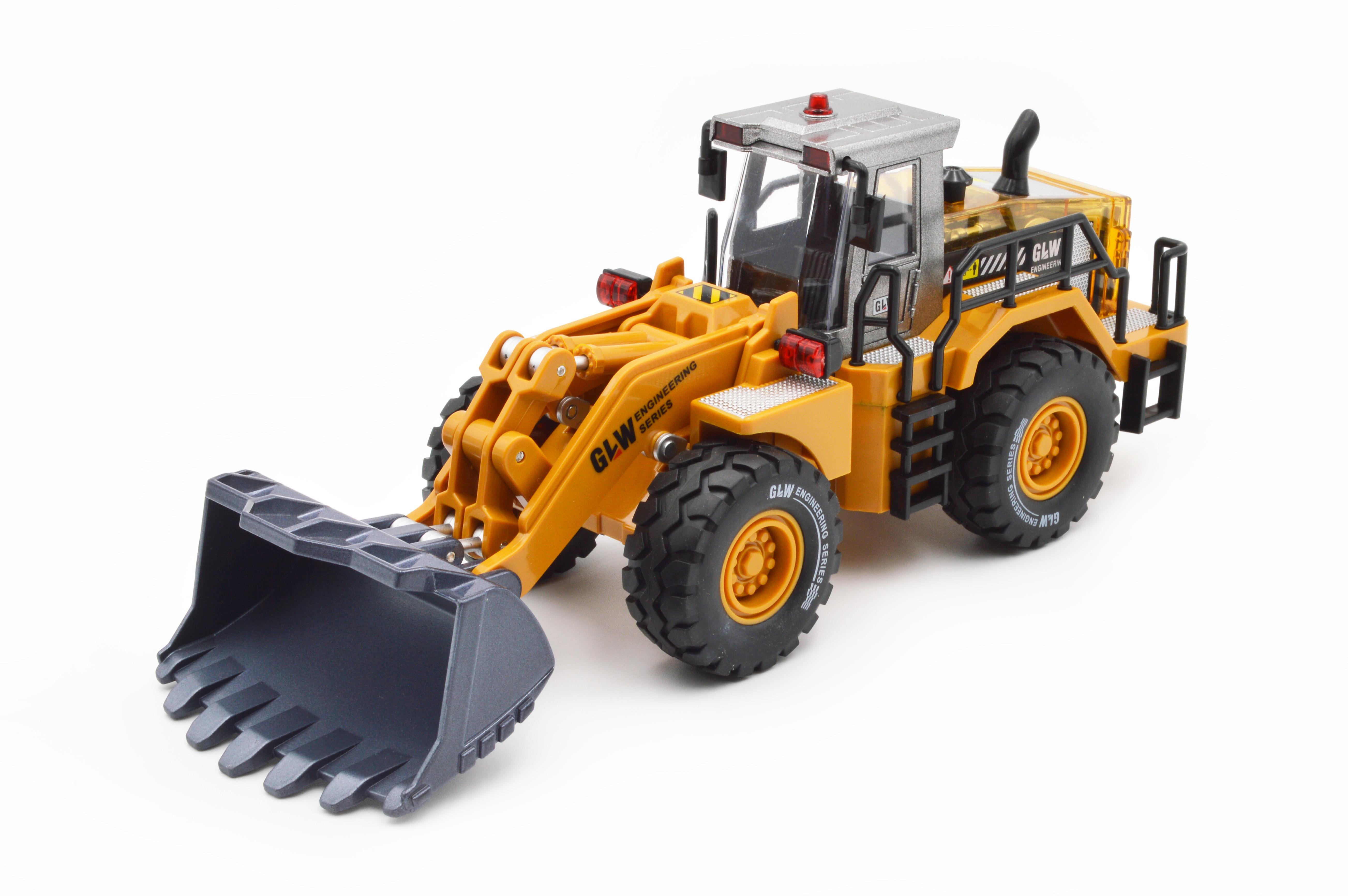 Модель бульдозер 61715 металевий ківш звук світло