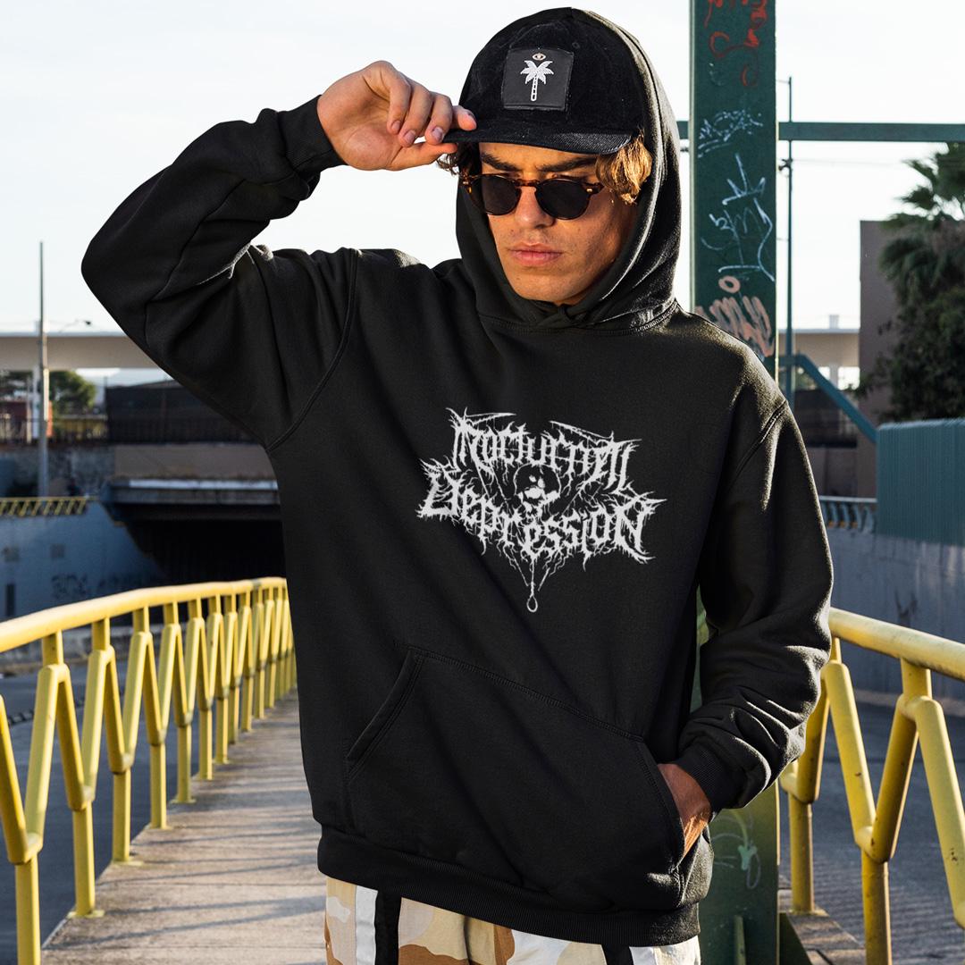 Худі унісекс флісовий Nocturnal Depression Logo XL Чорний (31264353)