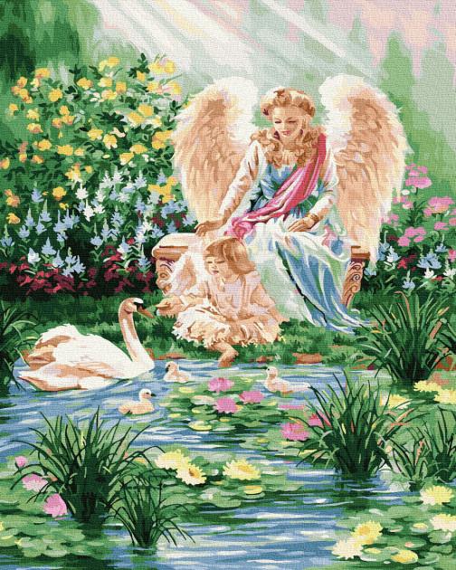 Картина за номерами Rainbow Art Ангел і дитина (GX34548-RA)