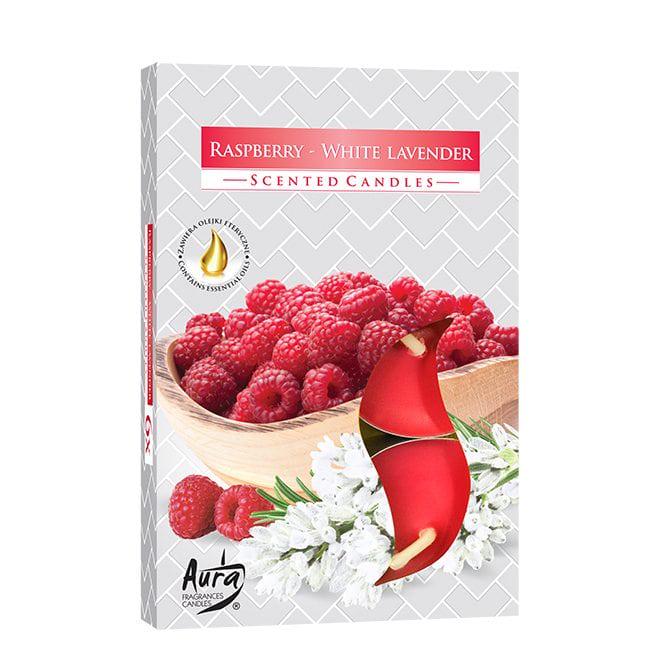 Свеча-таблетка ароматическая Flora Bispol Малина/Белая лаванда D 3,9 см 6 шт. (27655)