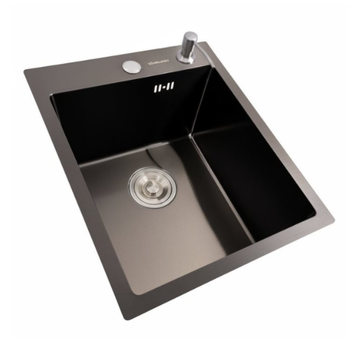 Мойка кухонная Valeso Handmade нержавеющая сталь 40x50 см толщина 3,0/1,5 Черный