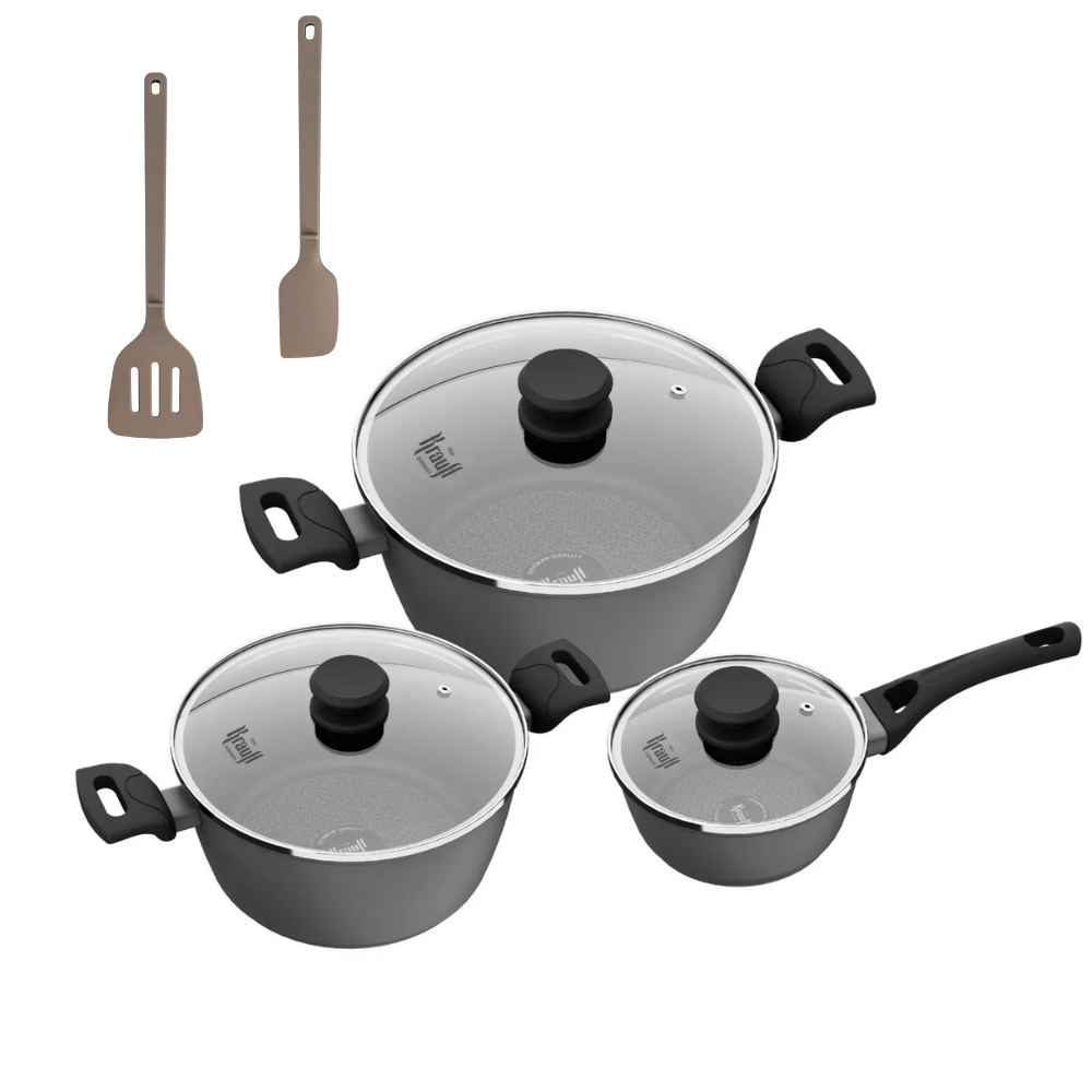 Набір каструль Krauff Hamburg з кухонним приладдям (55-333-622)