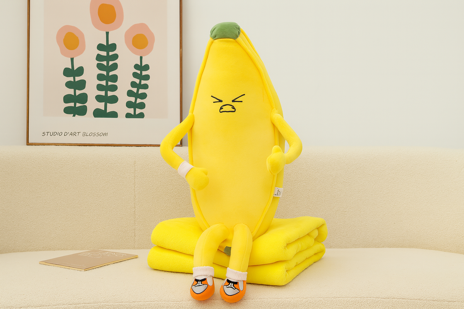 Игрушка-подушка с пледом Банан 3в1 Желтый (MH-520-9yellow) - фото 4