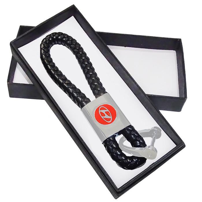 Брелок кожаный косичка Hyundai с подарочной коробкой (118464)