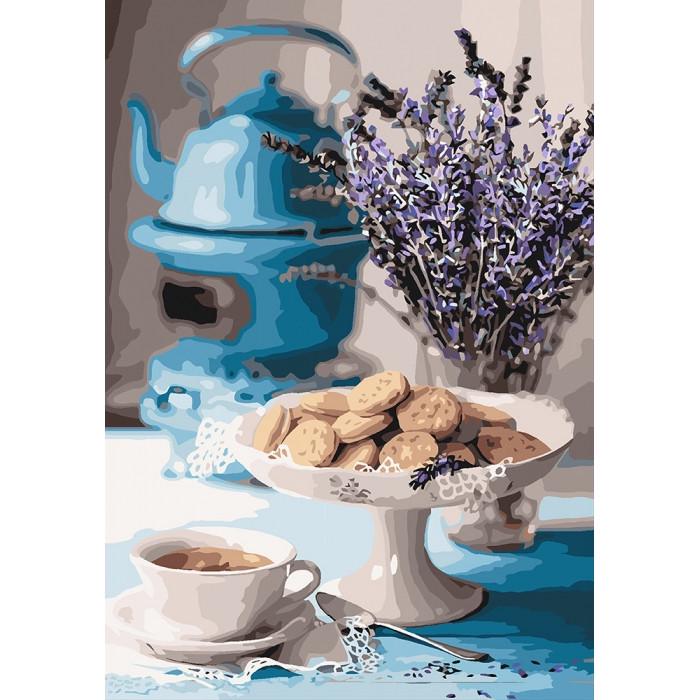 Картина по номерам Ідейка Лавандовое чаепитие 35х50 см (KHO5558)