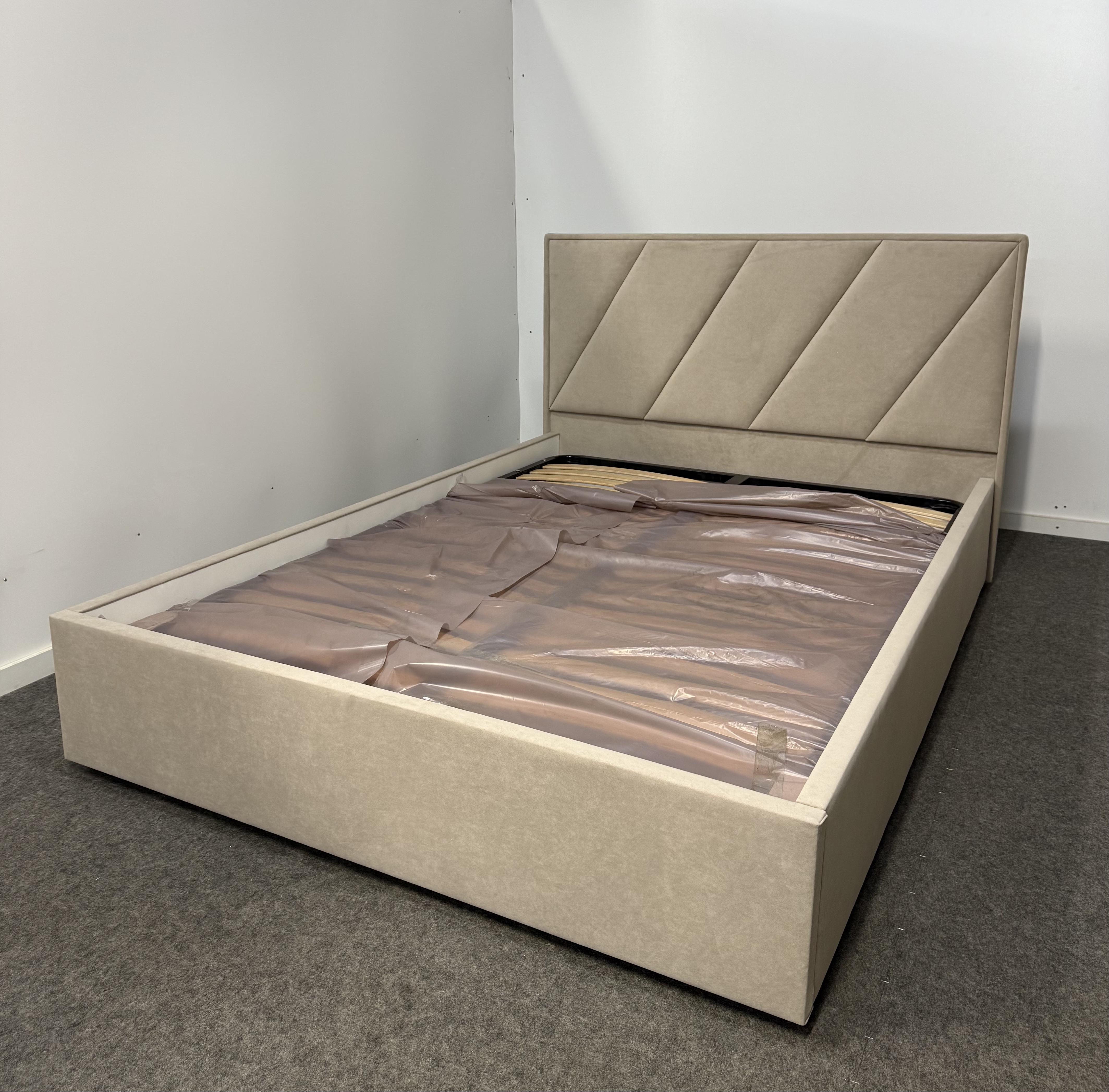 Кровать с подъемным механизмом ADS Mebli Сигма 120х200 см велюр Allure Бежевый (30746110) - фото 7 Кровать с подъемным механизмом ADS Mebli Сигма 120х200 см велюр Allure Бежевый (30746110) - фото 7
