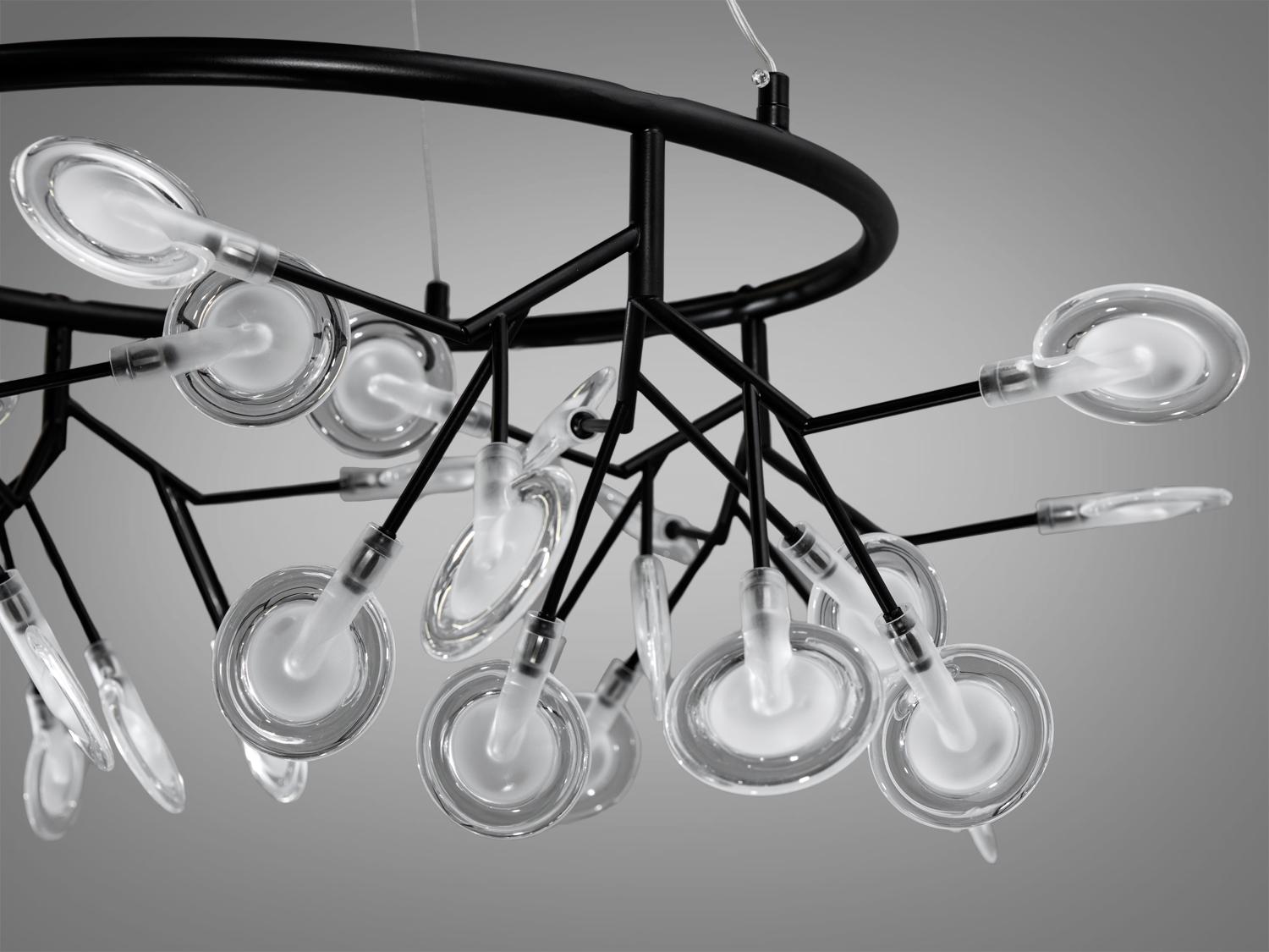 Люстра подвесная Светлячок 36 ламп Черный (Y887-36C BK) - фото 3 Люстра подвесная Светлячок 36 ламп Черный (Y887-36C BK) - фото 3