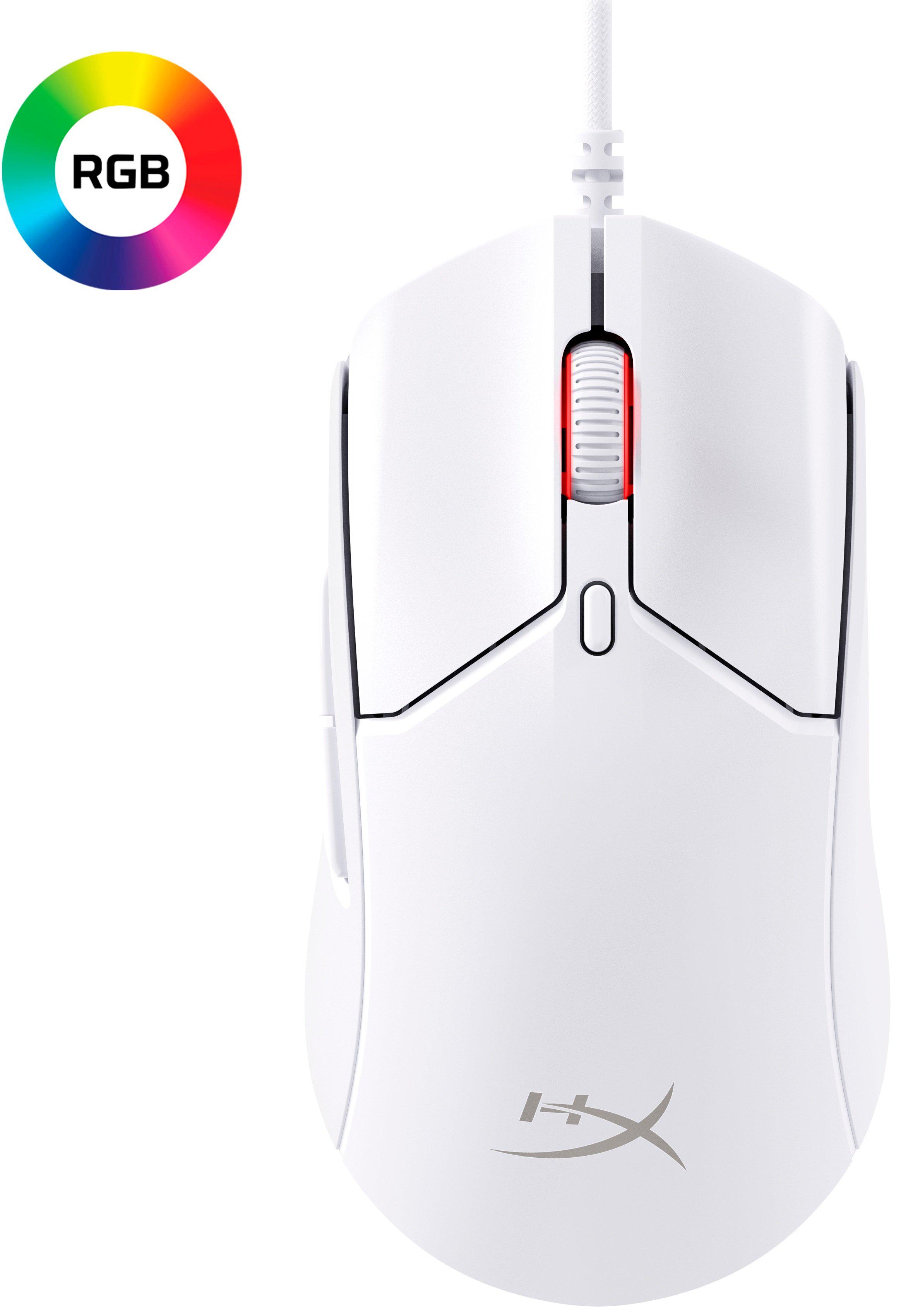 Мишка геймерська провідна HyperX Pulsefire Haste 2 RGB-підсвічування 26000 dpi кабель 1,8 м Білий (627020) - фото 2