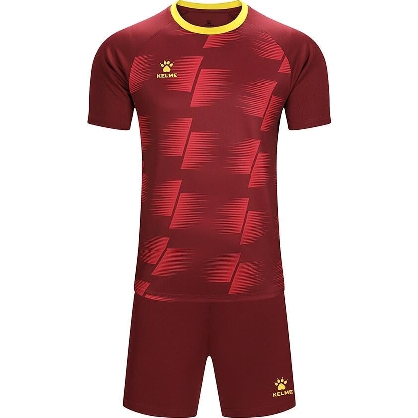 Комплект футбольної форми дитячий Kelme BRAGA 150 см Бордово-жовтий (8351ZB3085.9603)