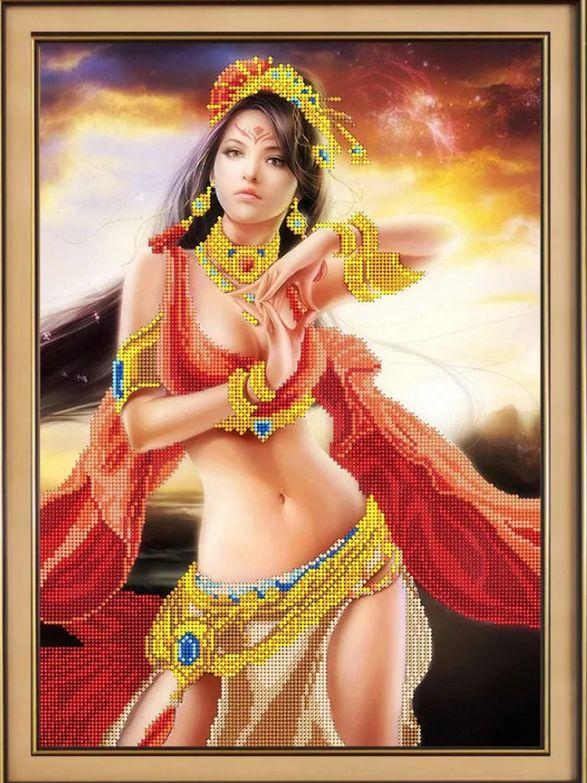 Схема для вишивання бисером Восточная танцовщица частичная зашивка 28х38 см (2554510952)