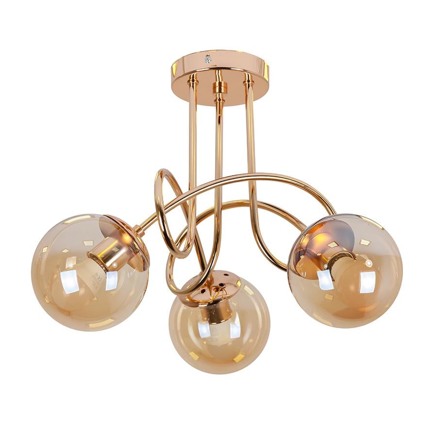 Люстра потолочная молекула Levistella 7529903-3 GOLD+BR Золотой/Коричневый