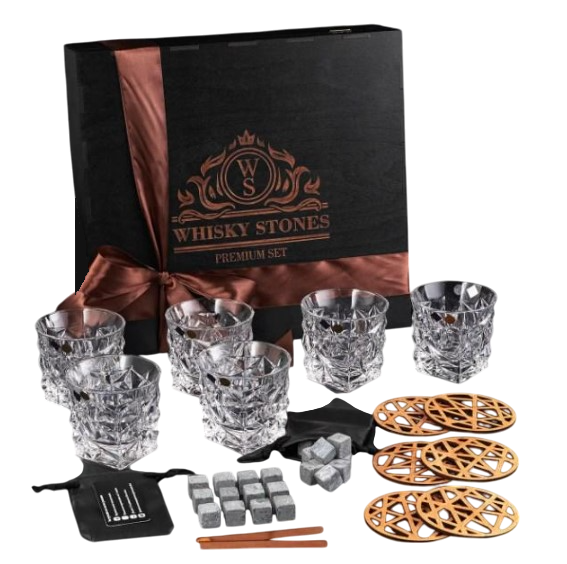 Набор камни для виски Whiskey Stones 24 шт. и стаканы Bohemia Glacier 350 мл 6 шт. - фото 2 Набор камни для виски Whiskey Stones 24 шт. и стаканы Bohemia Glacier 350 мл 6 шт. - фото 2