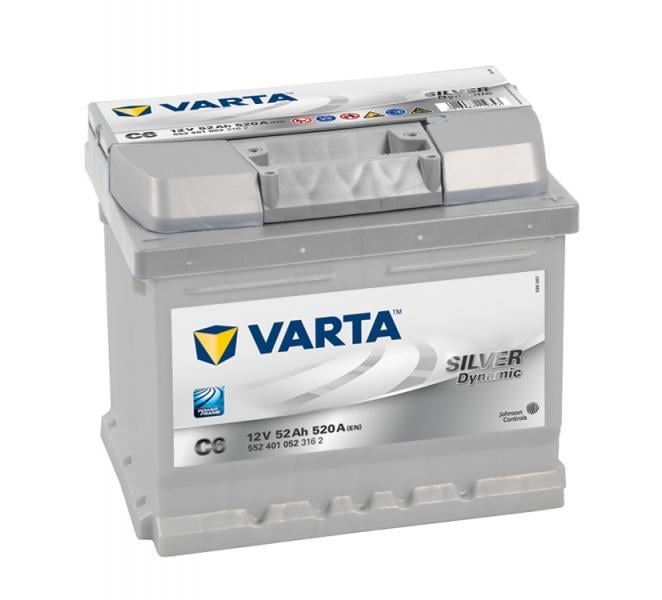Акумулятор автомобільний Varta C6 6СТ-52Ah 520 A 552401052 Silver Dynamic (2132)