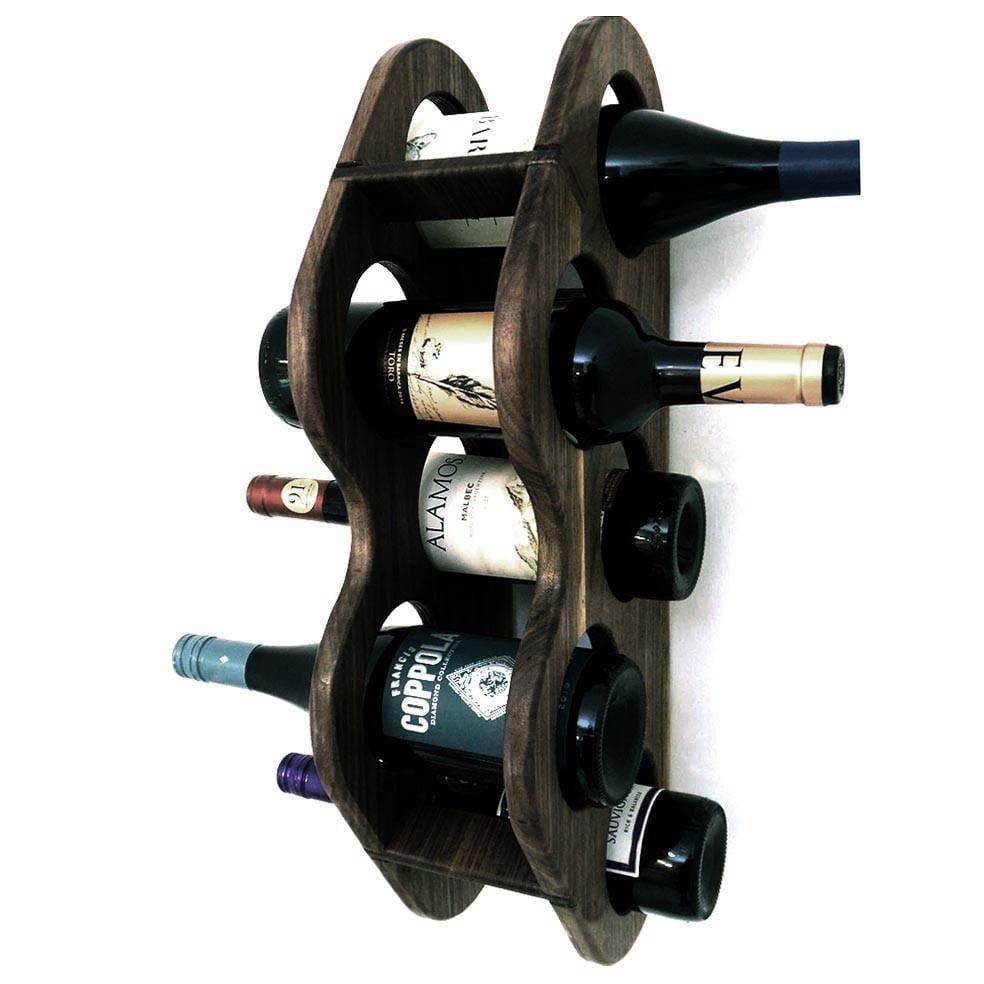 Полка для вина настенная из дерева Камогава Мокко (ПНК-006610)