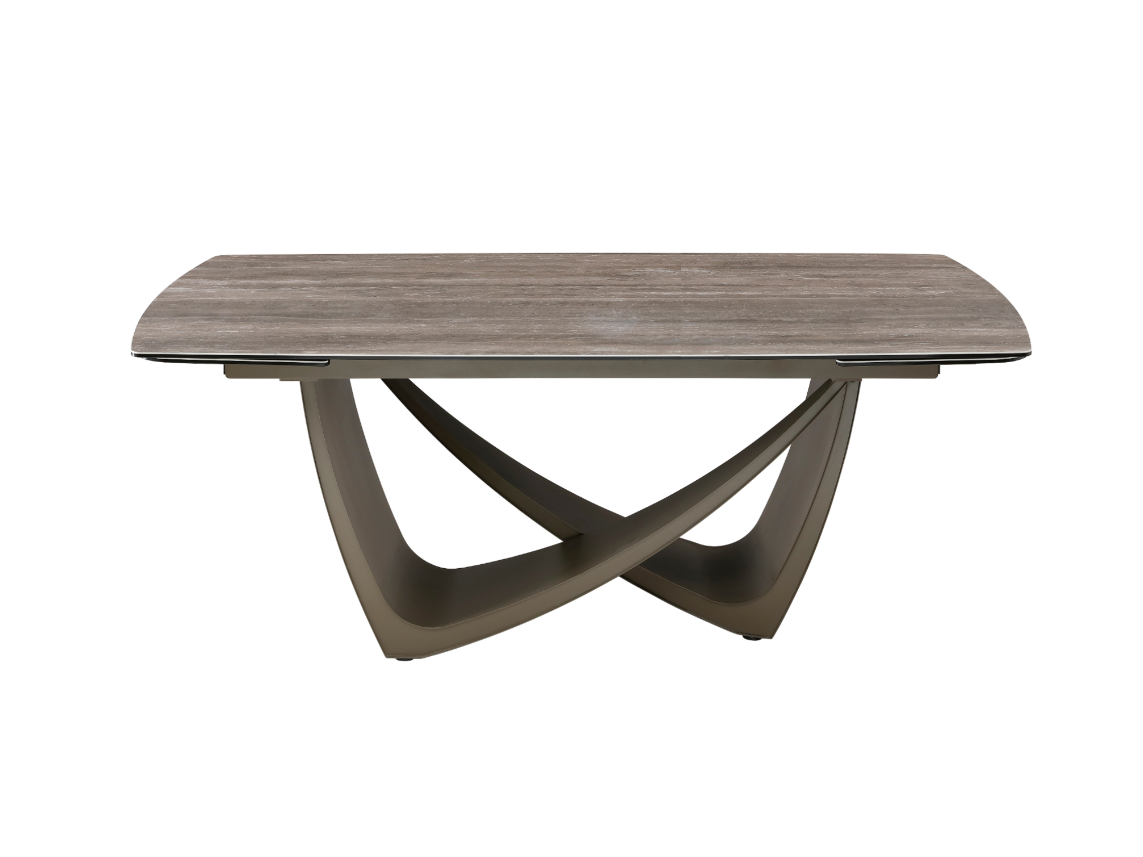 Стол обеденный раздвижной Vetro Mebel Беатриче 2000-3000x1000x760 мм Неро зебрано/коричневый (TМL-994)