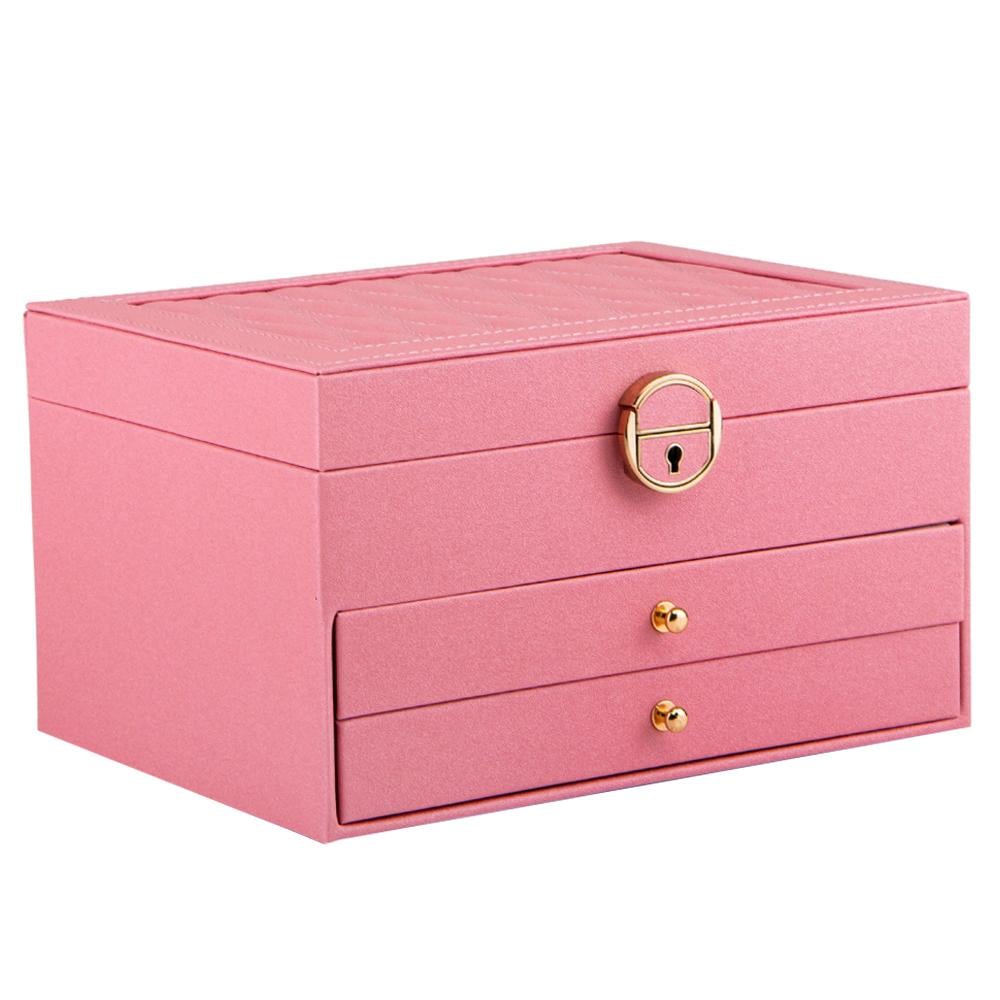 Ящик для украшений Elisey 9188-007 Маренго из экокожи 23,5х17,5х14 см Розовый (118-81-9188-007.2)