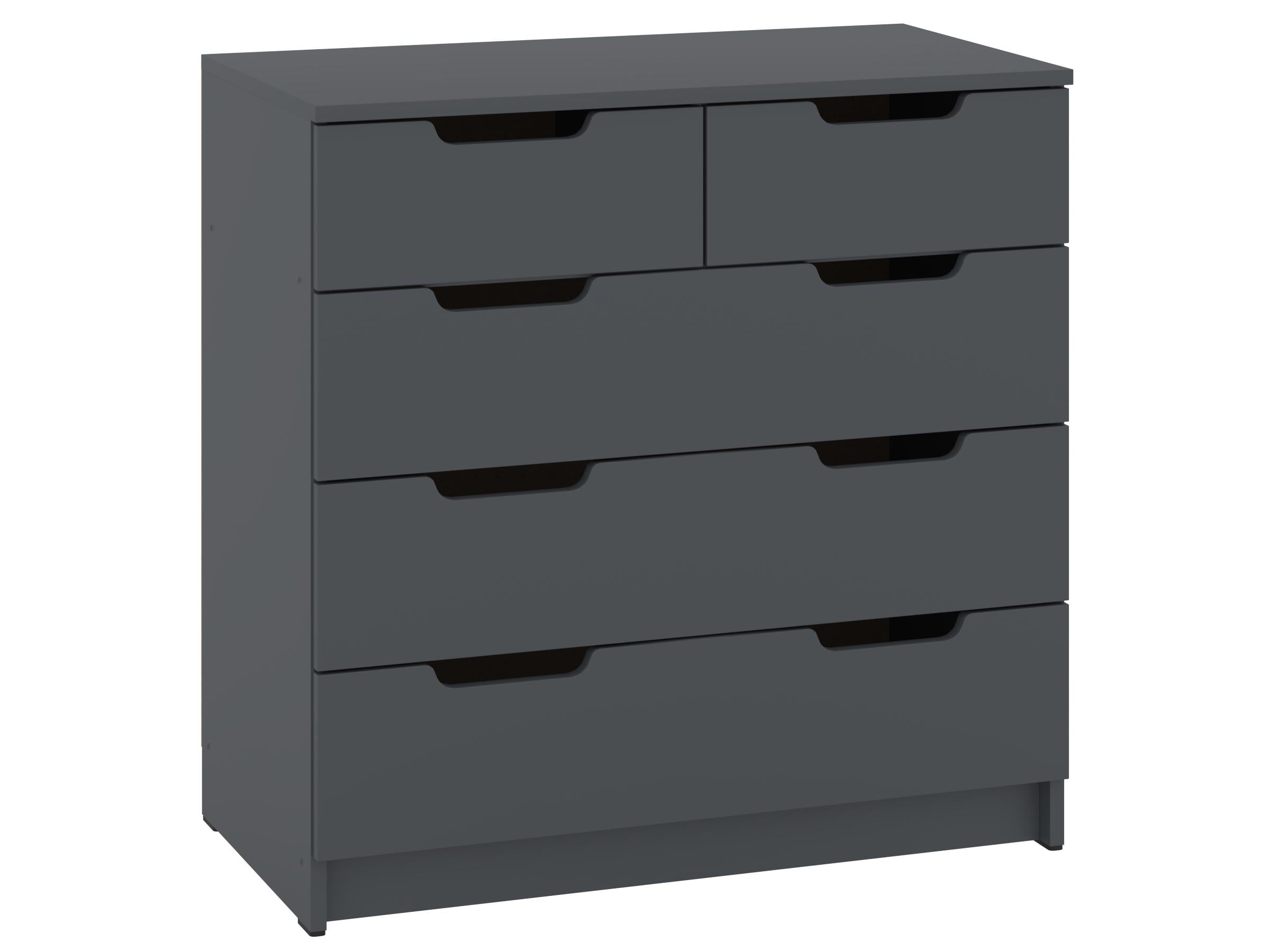 Комод з шухлядами PEHOTIN ЕКО К-3+2 ДСП 80х43х80 см Антрацит (PN-100484)